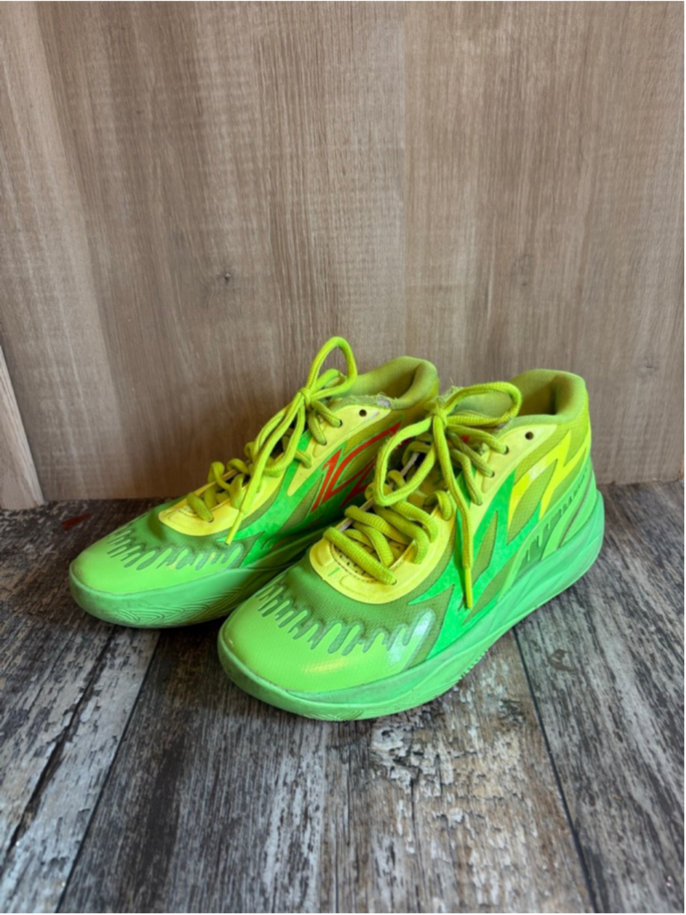 Puma x LaMelo Ball Nickelodeon Slime Basketball Sneakers Neon Green